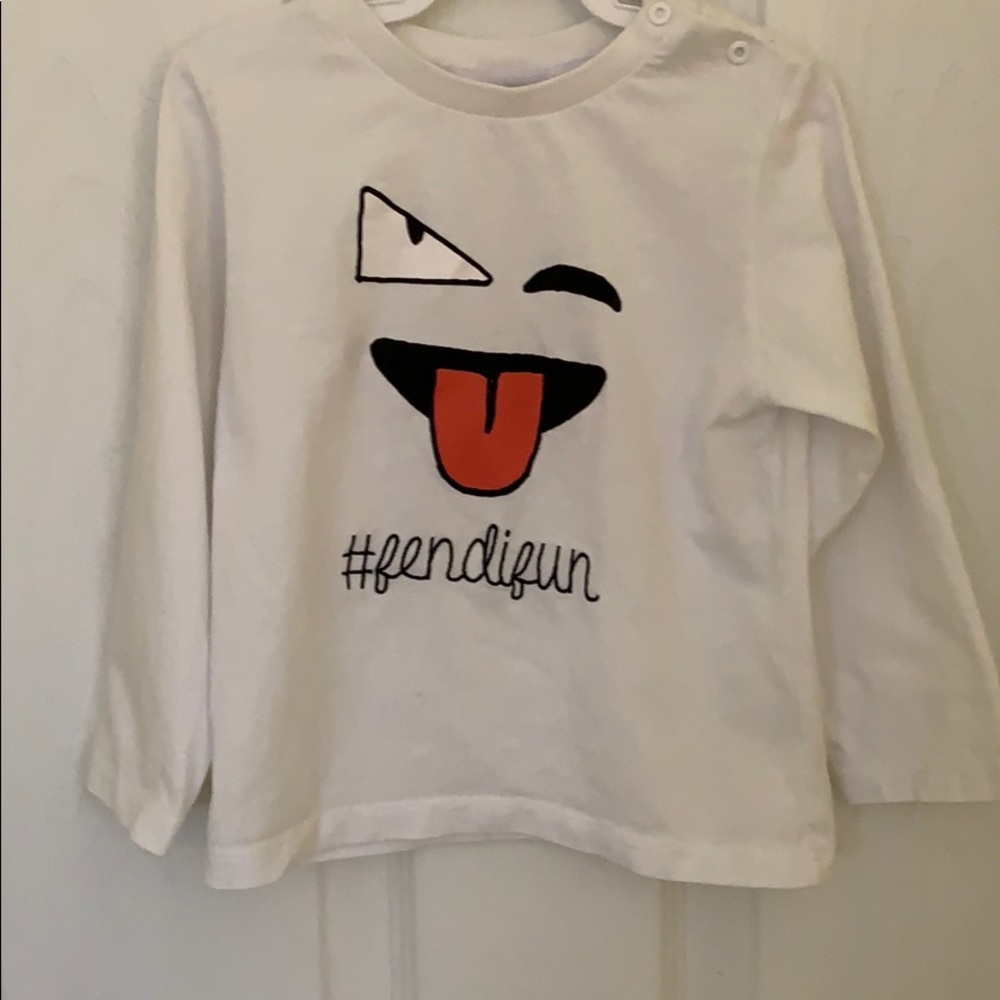 Fendi emoji long sleeve T-shirt